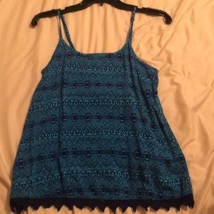 Blue blouse with pattern